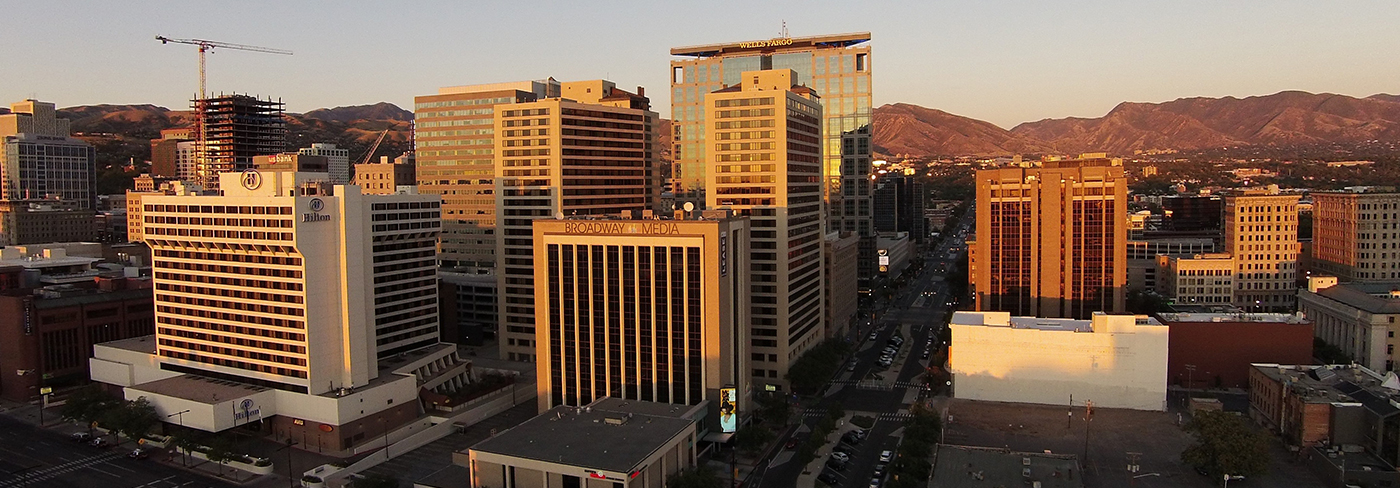 city skyscraper aerial photos salt lake city